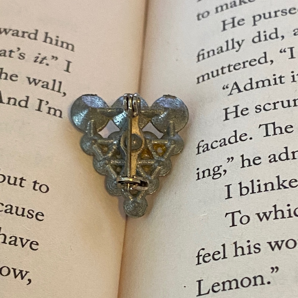 Silver Grape Crystal Brooch - Picture 4 of 6